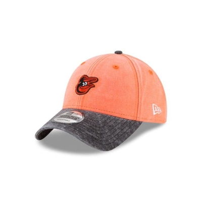 Black Baltimore Orioles Hat - New Era MLB Rugged Canvas 9TWENTY Adjustable Caps USA3487192